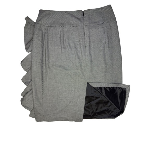 Express Design Studio Ruffle Skirt Pencil Career‎ Office Black White 10 - Picture 5 of 7